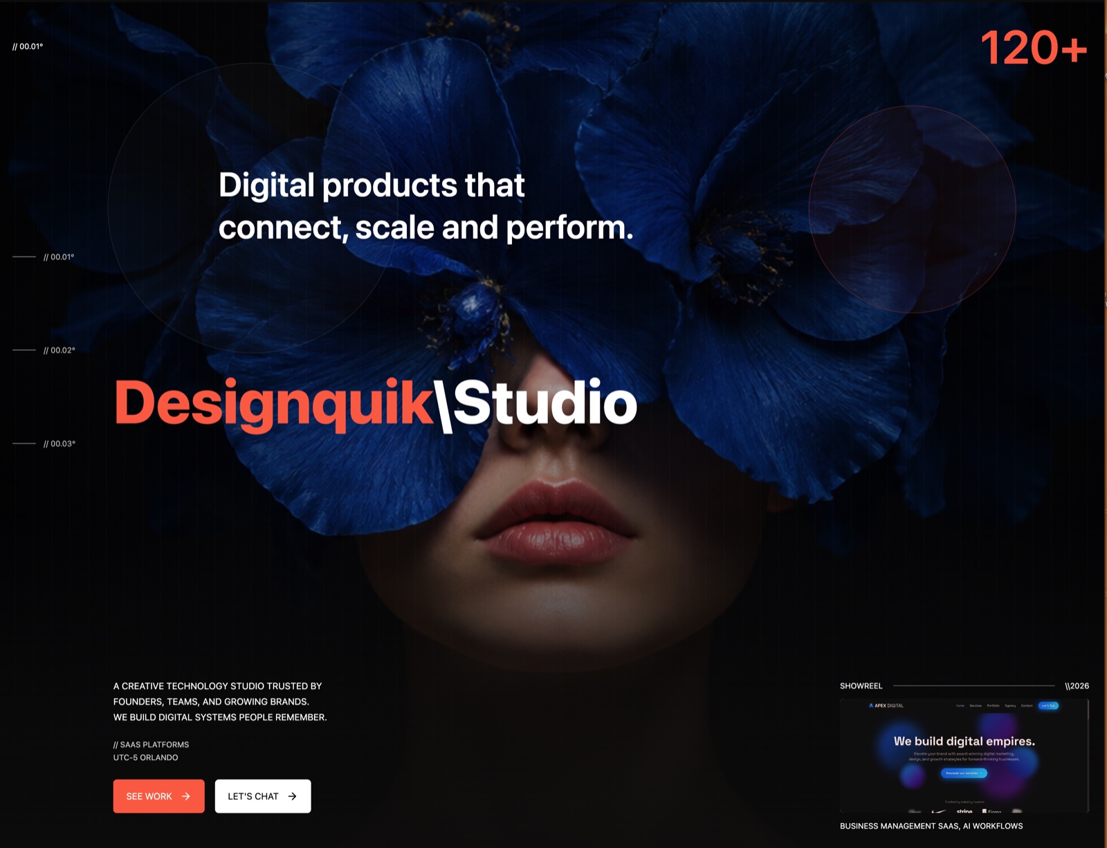 Designquik Studio creative technology website homepage