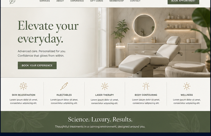 Meridian HVAC website concept