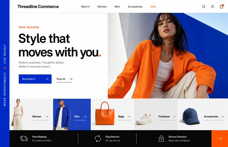 Threadline Commerce website concept
